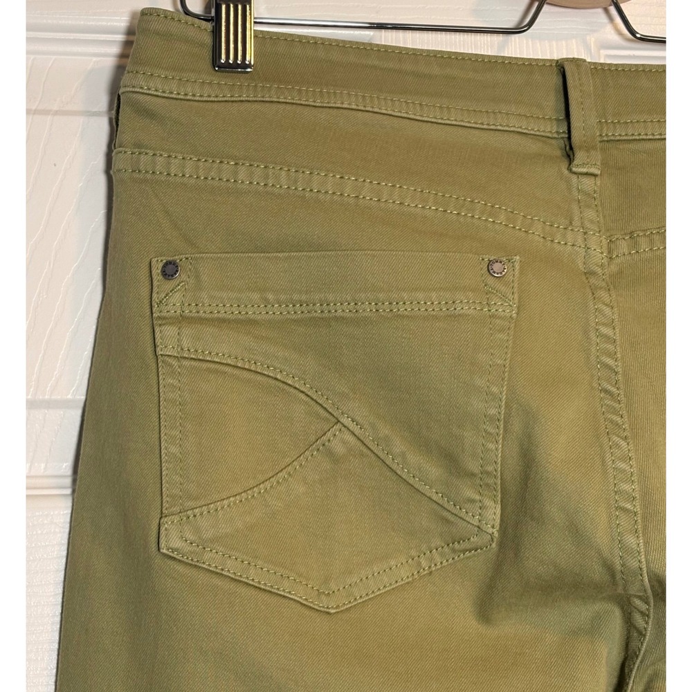 Tommy Bahama Cropped Pants Women 10 Olive Green Straight Leg Stretch Jeans - Picture 5 of 11